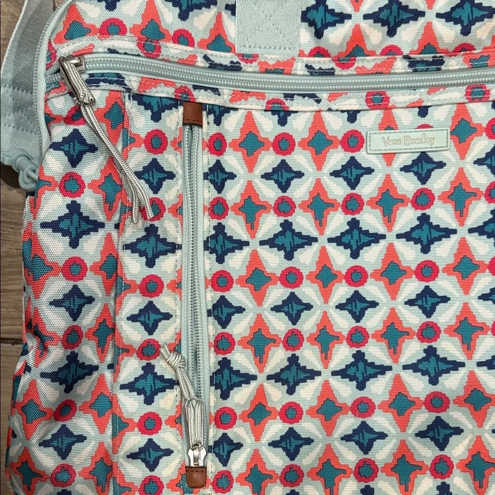 Vera Bradley Lighten Up Weekender Travel Bag Carry-on Retired Water Geo